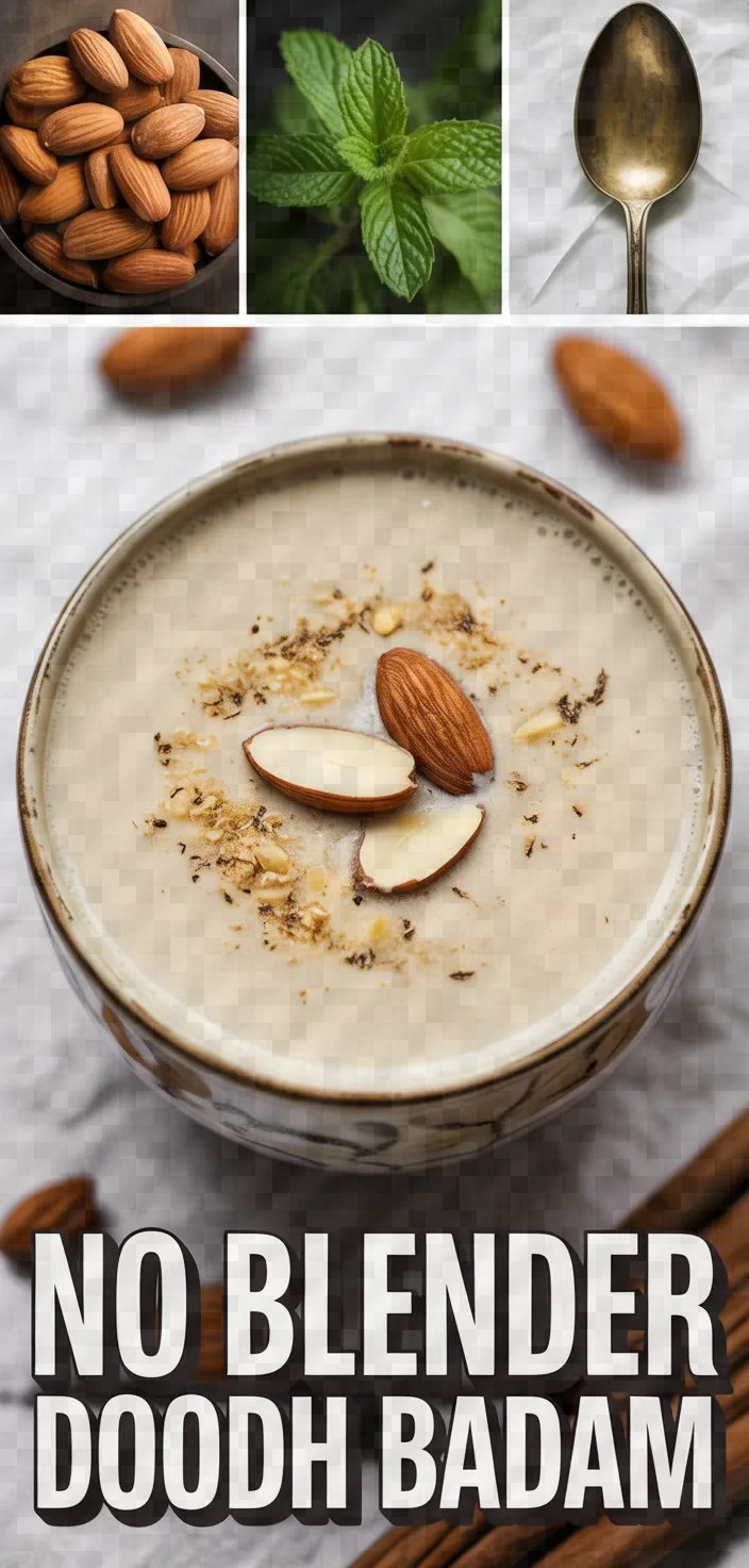 A photo of No Blender Doodh Badam Recipe
