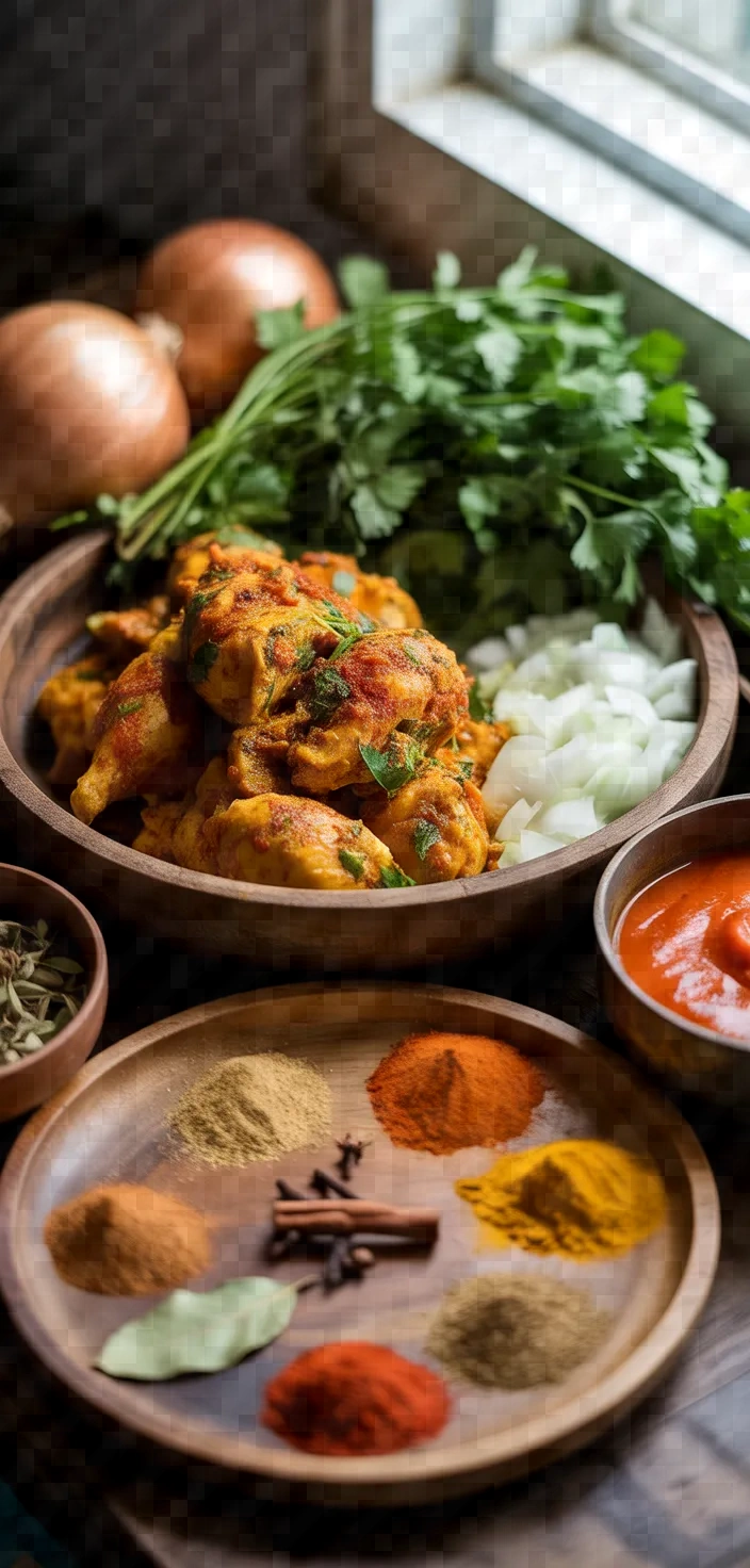 Ingredients photo for Dhaniya Chicken Curry Recipe