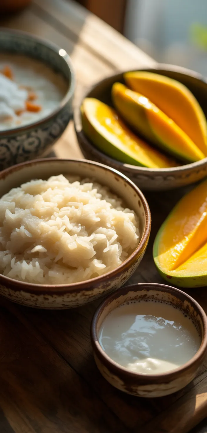 Ingredients photo for THAI MANGO STICKY RICE Recipe